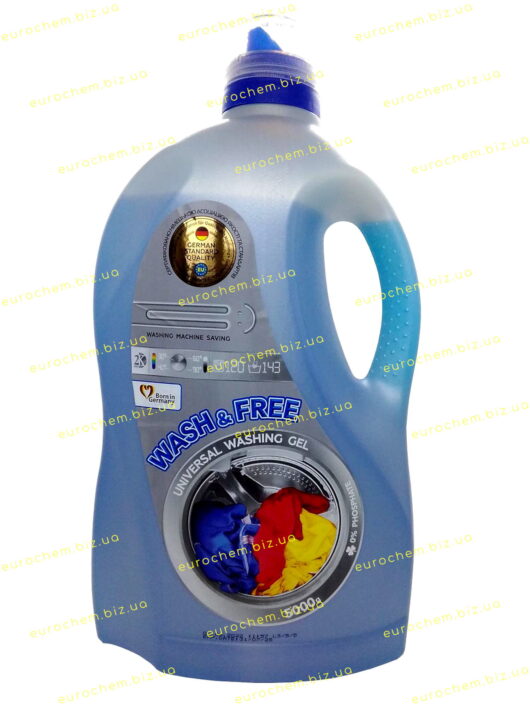 Гель для прання Wash&Free Universal для всіх типів тканин 5 кг 143 прання (4260637720245) - Зображення 2