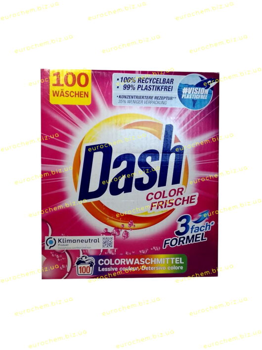 Пральний порошок Dash Color Frische для кольорових тканин 6 кг 100 прань (8587929) - Зображення 2