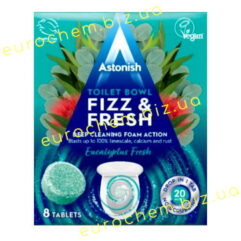 Таблетки для миття унітазу Astonish Toilet Bowl Fizz&Fresh Eucalyptus Fresh (Свіжість евкаліпту) / 8 капсул (C2155/5060060212695)