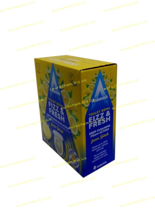 Таблетки для миття унітазу Astonish Toilet Bowl Fizz&Fresh Lemon Splash (Лимон) / 8 капсул (C2145/5060060212732) - Зображення 3