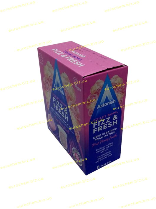 Таблетки для миття унітазу Astonish Toilet Bowl Fizz&Fresh Pink Peony Fresh (Рожева півонія) / 8 капсул (5060060212633) - Зображення 3