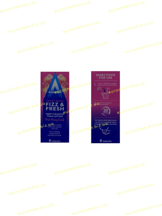 Таблетки для миття унітазу Astonish Toilet Bowl Fizz&Fresh Pink Peony Fresh (Рожева півонія) / 8 капсул (5060060212633) - Зображення 5